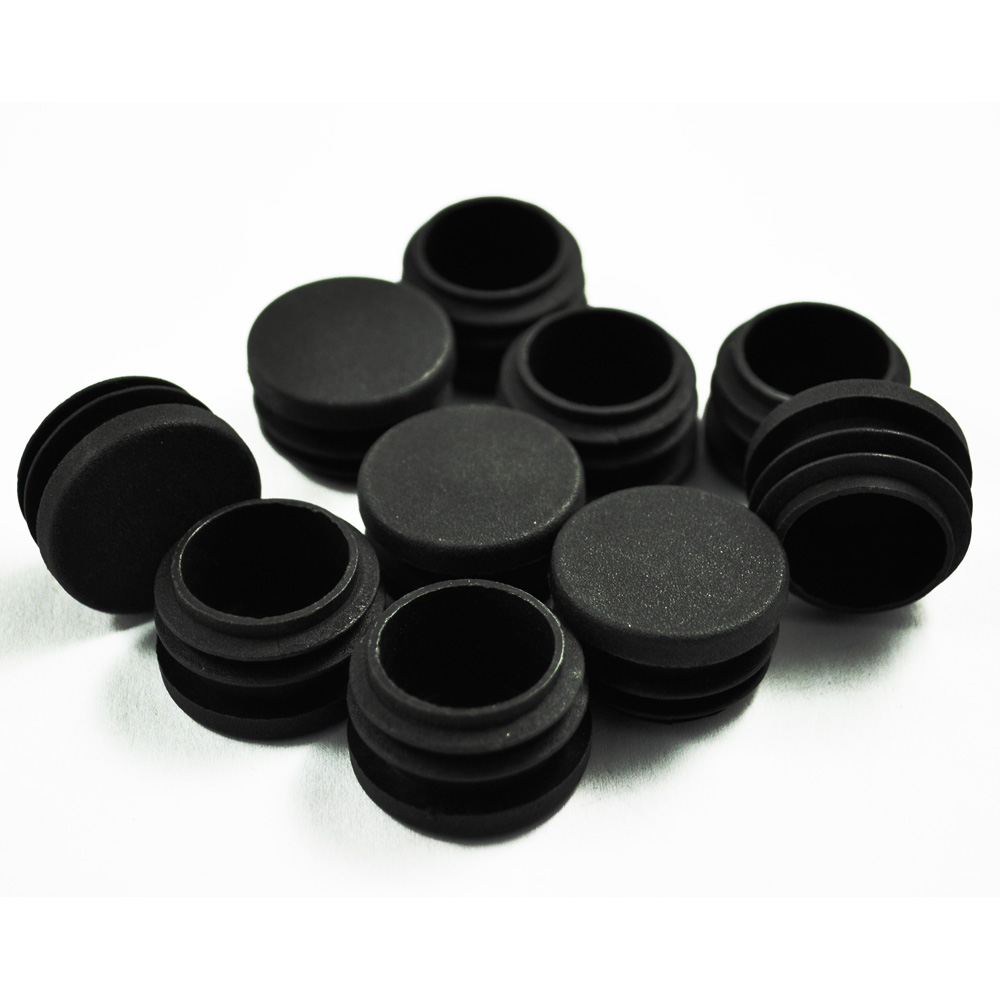 WS 10X 10Pcs Black Plastic Chair Table Round 30mm Leg Foot Floor